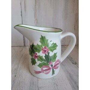 Laurie Gates holly berries‎ pitcher Mistletoe xmas